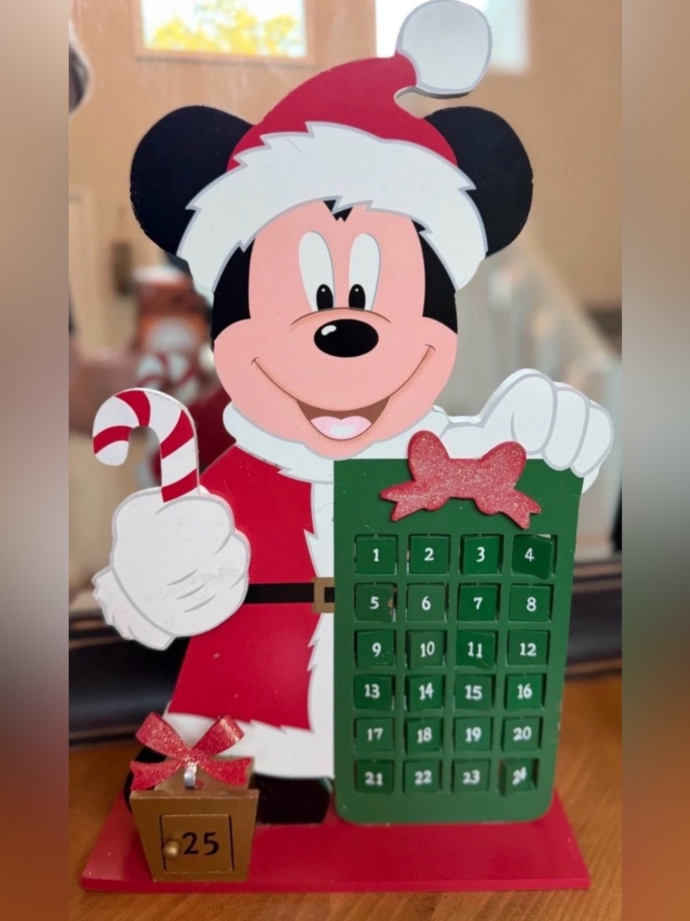 Vintage Disney Mickey Mouse Wooden Advent Calendar-Disney Decor